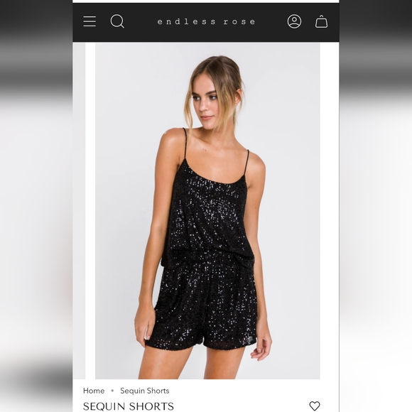 Sequin fabric Tank top and Shorts Set by endless rose - Picture 16 of 17